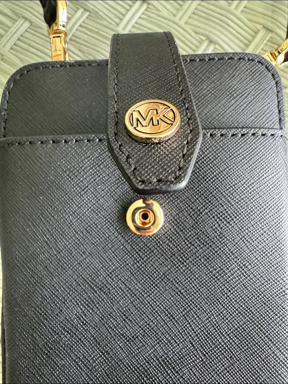 Michael Kors Saffiano Leather Smartphone Crossbody Bag
